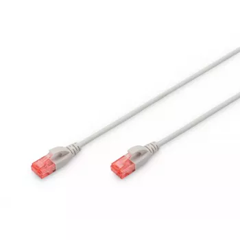 DIGITUS plonas komutacinis kabelis - CAT6 - U/UTP - Snagless - Cu - 2m - pilkas