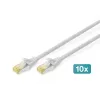 DIGITUS komutacinis kabelis - CAT6a - S/FTP - Snagless - 1m - Geltona - 10pk