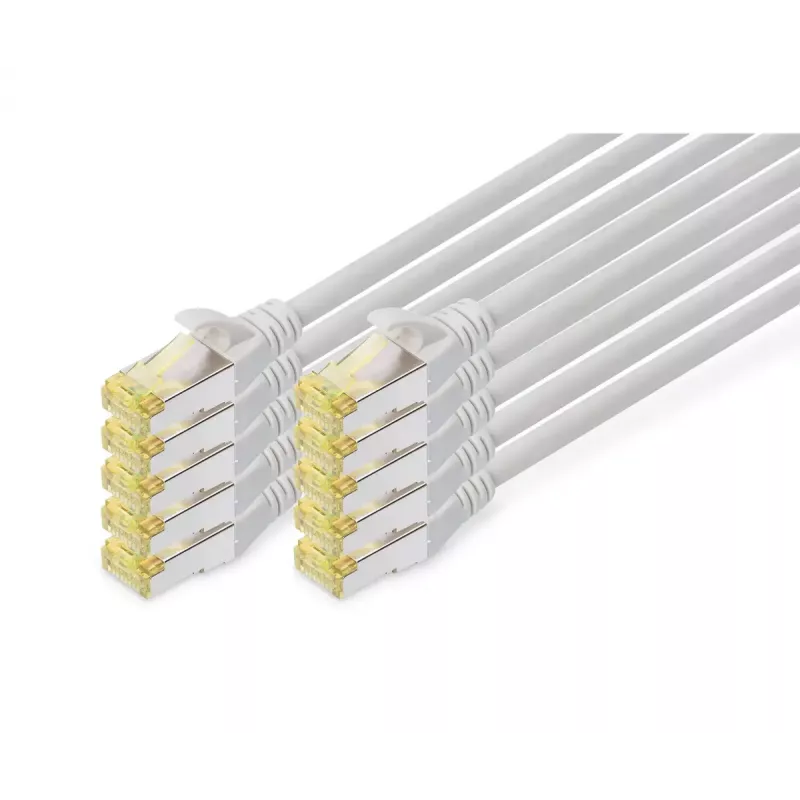 DIGITUS komutacinis kabelis - CAT6a - S/FTP - Snagless - 2m - red - 10pk