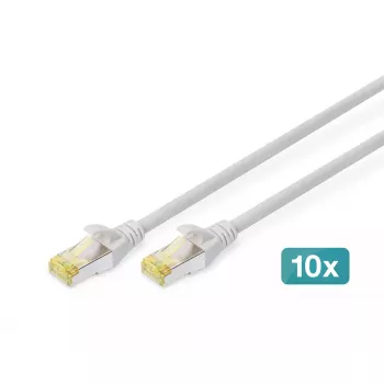 DIGITUS komutacinis kabelis - CAT6a - S/FTP - Snagless - 2m - red - 10pk
