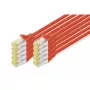 DIGITUS komutacinis kabelis - CAT6a - S/FTP - neužkabinamas - 3 m - raudonas - 10 vnt.