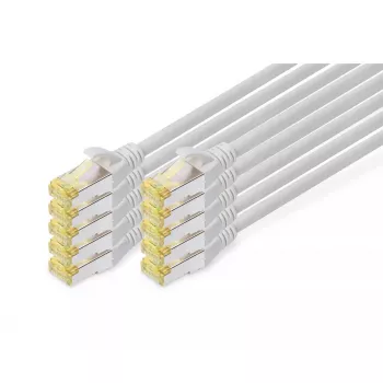 DIGITUS kabelio pataisas - CAT6a - S/FTP - be užkabinimo - 5m - juoda - 10 vnt. pakuotėje