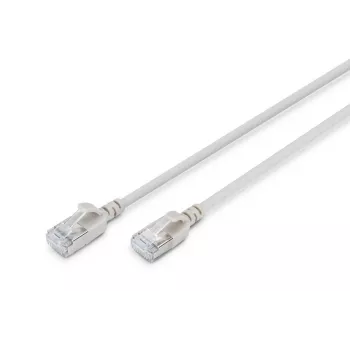 DIGITUS plonas komutacinis kabelis - CAT6A - F-FTP - 5m - Pilka