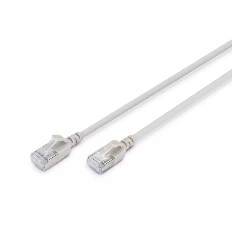 DIGITUS plonas komutacinis kabelis - CAT6A - F-FTP - 5m - Pilka