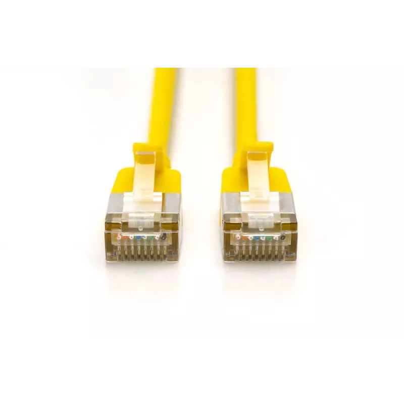 DIGITUS plonas komutacinis kabelis - CAT6A - F-FTP - 3m - Geltonas