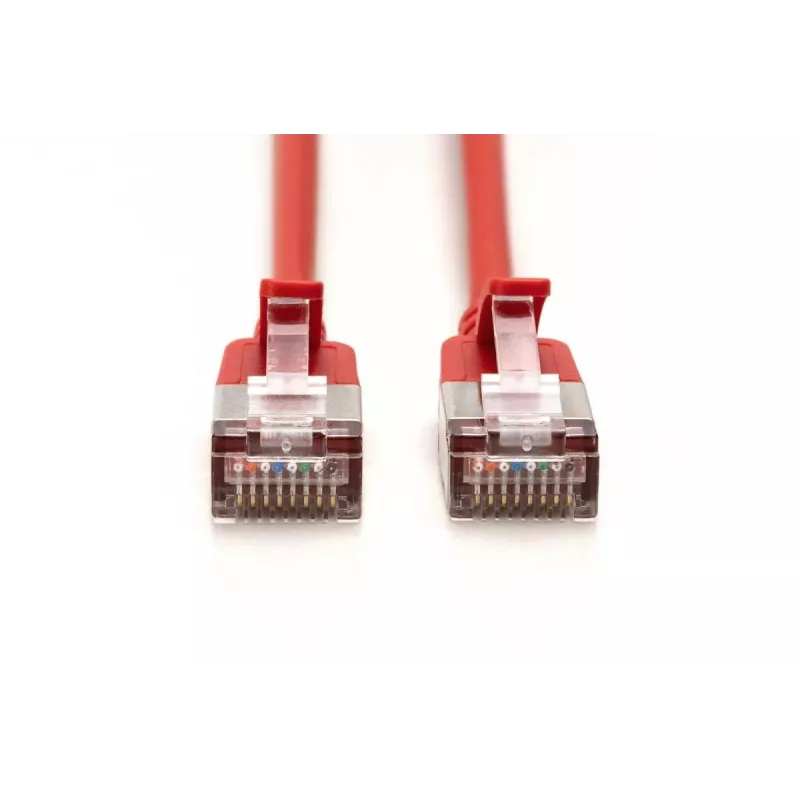 DIGITUS plonas komutacinis kabelis - CAT6A - F-FTP - 3m - Raudona