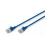 DIGITUS plonas komutacinis kabelis - CAT6A - F-FTP - 1,5 m - mėlynas