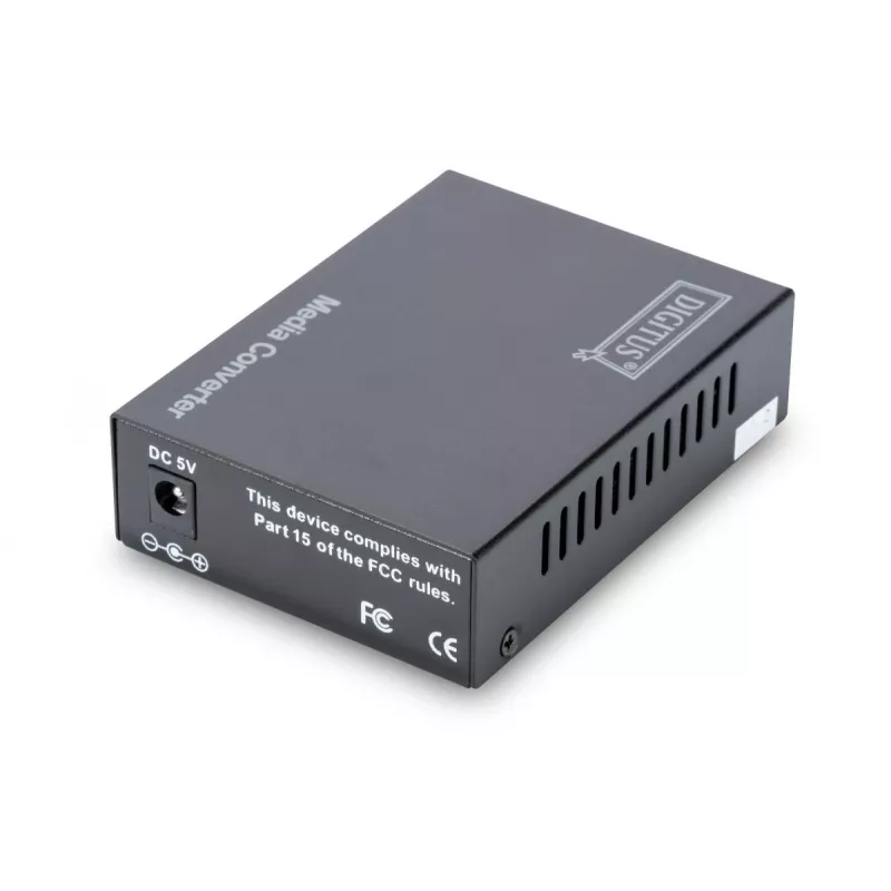 DIGITUS medijos keitiklis, SFP 10/100/1000Base-T į atvirą SFP lizdą, su maitinimo bloku be SFP modulio