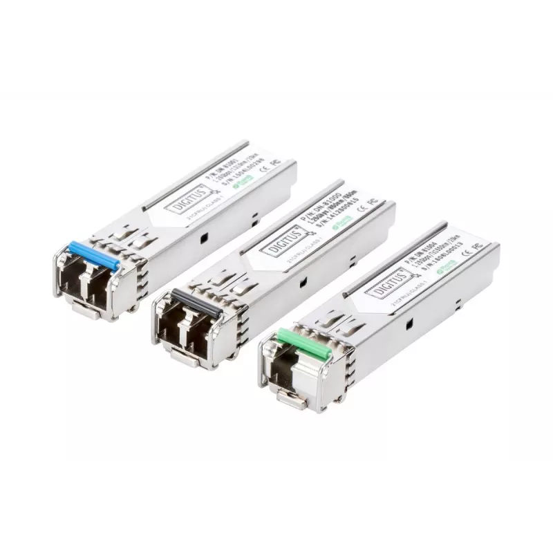 DIGITUS 1.25 Gbps SFP modulis, iki 20 km vienmodis, LC dviguba jungtis 1000Base-LX, 1310 nm