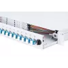 DIGITUS Fiber Optic Sliding Splice Box, 1U, Equipped 24x LC duplex, incl. M 25 Screw, Splice Cassette Color Pigtails OM4, Adapter