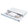 DIGITUS Fiber Optic Sliding Splice Box, 1U, Equipped 24x LC duplex, incl. M 25 Screw, Splice Cassette Color Pigtails OM4, Adapter