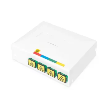 DIGITUS FTTH gaubtas, su 4x SC (APC) SX adapterių paviršiumi ir DIN bėgelio tvirtinimu