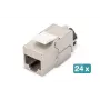 DIGITUS CAT6a Keystone Jack - ekranuotas, beranktis pajungimas - išmanusis kabelių laikiklis - 24 vnt.