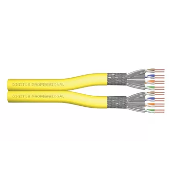 DIGITUS montavimo kabelis - CAT 7A - S/FTP - AWG 22/1 Duplex - 500m - geltonas - Dca-s1a d1 a1