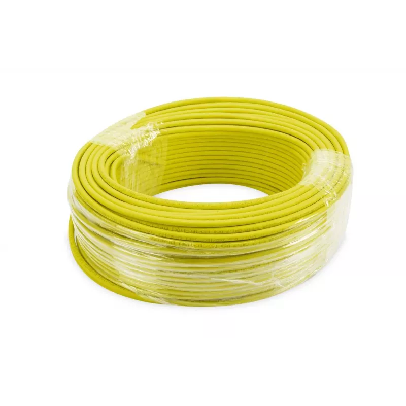 DIGITUS instaliacinis kabelis - Cat 7a - S/FTP - AWG 22/1 simplex - 100 m - Geltonas