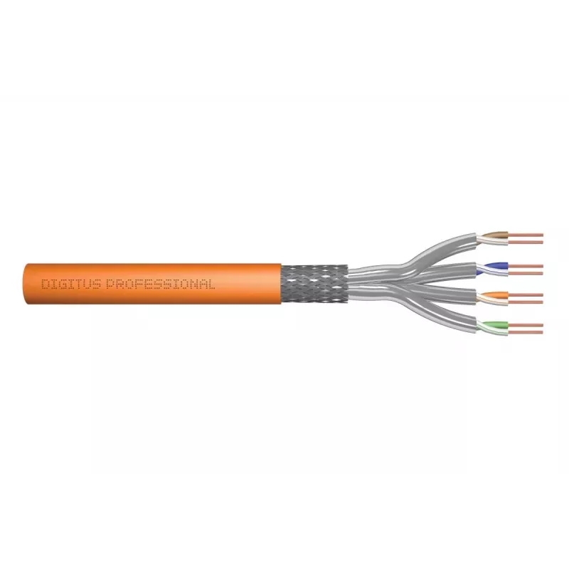 DIGITUS montavimo kabelis - Cat 7 - S/FTP - AWG 23/1 simplex - 1000 m - oranžinis