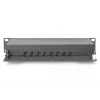 DIGITUS Patch Panel CAT6A ekranuotas, 8 prievadų 1U, 10 colių montavimui stove, juodas RAL 9005
