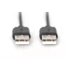 DIGITUS USB jungiamasis laidas tipas A Vyr/vyr 1,8 m USB 2.0 suderinamas