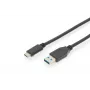 DIGITUS ASSMANN USB Type-C jungiamasis kabelis, Type C į A M/M, 1m, visų funkcijų, Gen2, 3A, 10GB, versija 3.1, CE, juodas