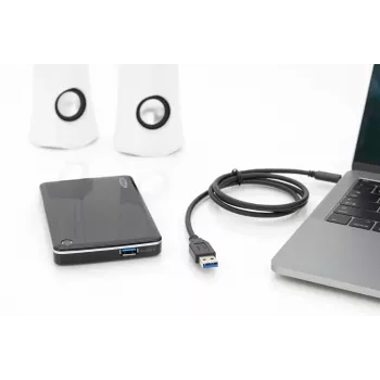 DIGITUS ASSMANN USB Type-C jungiamasis kabelis, Type C į A M/M, 1m, visų funkcijų, Gen2, 3A, 10GB, versija 3.1, CE, juodas
