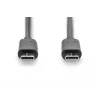 DIGITUS ASSMANN USB Type-C jungiamasis laidas, tipas C į C M/M, 3m, didelės spartos, juodas