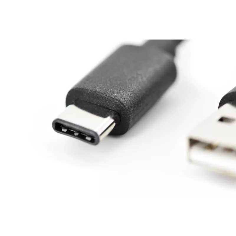 DIGITUS ASSMANN USB Type-C jungiamasis laidas, C tipo į A, kištukas/kištukas, 2 m 3 A, 480 MBit/s, 2.0 versija, juodas