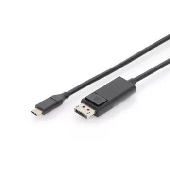 DIGITUS USB Type-C adapterio kabelis, Type-C į DP M/M, 2m 4K/60Hz, 32,4 GB, CE, juodas