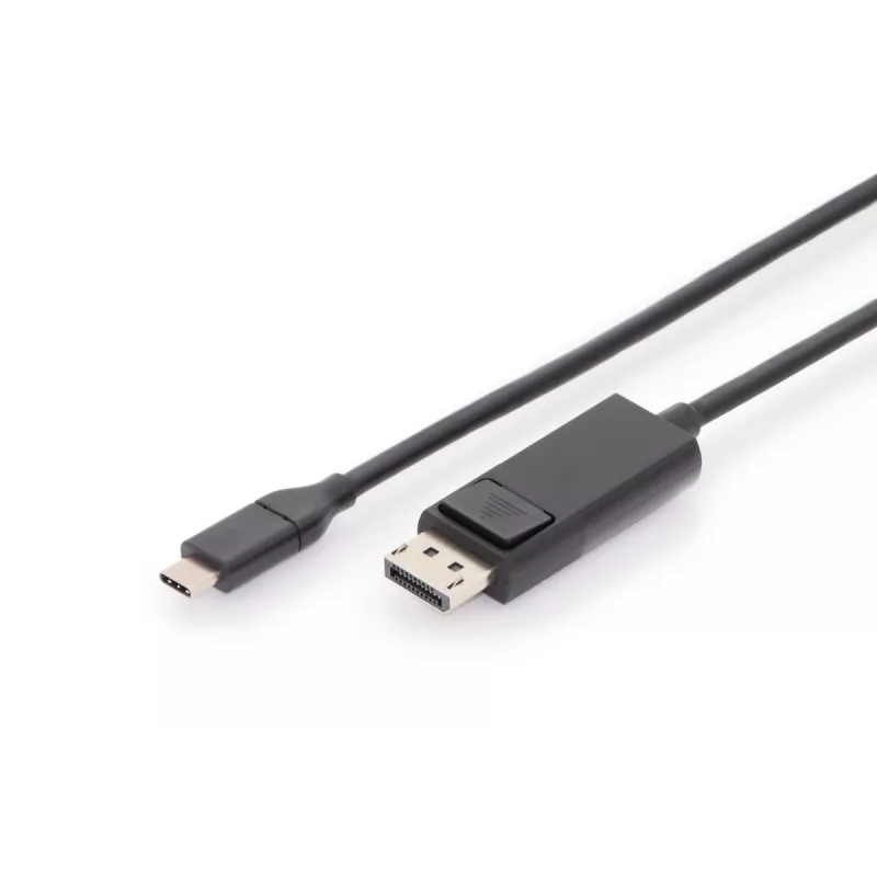 DIGITUS USB Type-C adapterio kabelis, Type-C į DP M/M, 2m 4K/60Hz, 32,4 GB, CE, juodas