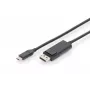 DIGITUS USB Type-C adapterio kabelis, Type-C į DP M/M, 2m 4K/60Hz, 32,4 GB, CE, juodas