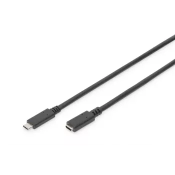 DIGITUS USB Type-C ilginimo laidas, tipas C V/M, 2 m, pilnai funkcionalus, Gen2, 3A, 10GB, versija 3.1, CE
