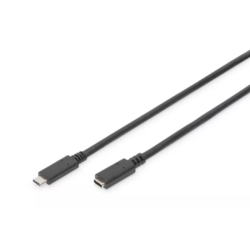 DIGITUS USB Type-C ilginimo laidas, tipas C V/M, 2 m, pilnai funkcionalus, Gen2, 3A, 10GB, versija 3.1, CE