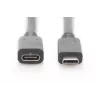 DIGITUS USB Type-C ilginimo laidas, tipas C V/M, 2 m, pilnai funkcionalus, Gen2, 3A, 10GB, versija 3.1, CE