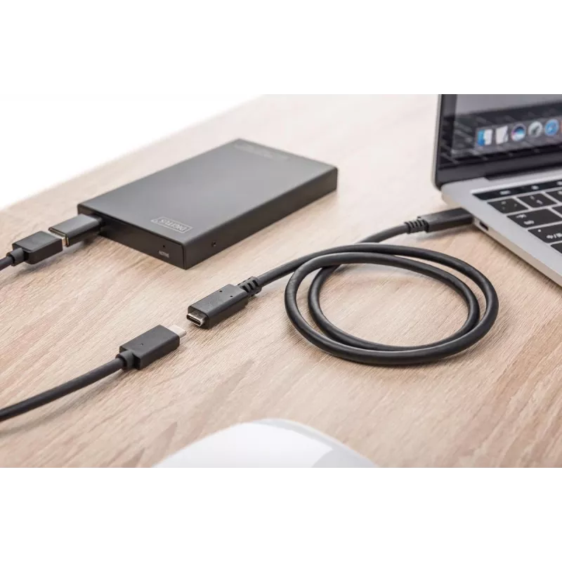 DIGITUS USB Type-C ilginimo laidas, tipas C V/M, 2 m, pilnai funkcionalus, Gen2, 3A, 10GB, versija 3.1, CE