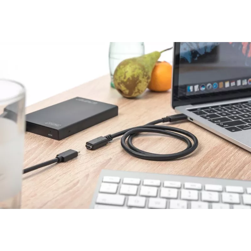 DIGITUS USB Type-C ilginimo laidas, tipas C V/M, 2 m, pilnai funkcionalus, Gen2, 3A, 10GB, versija 3.1, CE