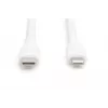 DIGITUS USB silikoninis įkrovimo laidas USB-C - Lightning USB 2.0 60W - 2m baltas