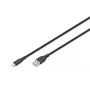 DIGITUS USB Silikoninis įkrovimo kabelis USB-A - Lightning USB 2.0 12W - 50cm juodas
