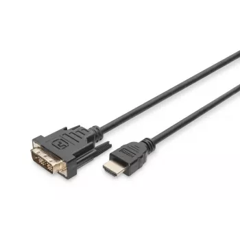 DIGITUS HDMI adapterio laidas, tipo A-DVI(18+1) M/M, 2m Full HD juodas