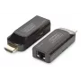 DIGITUS Mini HDMI prailginimo rinkinys, Full HD 50m CAT6/6A/7, maitinamas per Micro USB kabelį, juodas