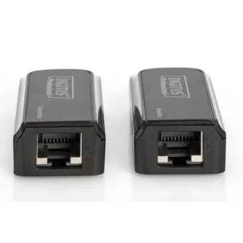 DIGITUS Mini HDMI prailginimo rinkinys, Full HD 50m CAT6/6A/7, maitinamas per Micro USB kabelį, juodas
