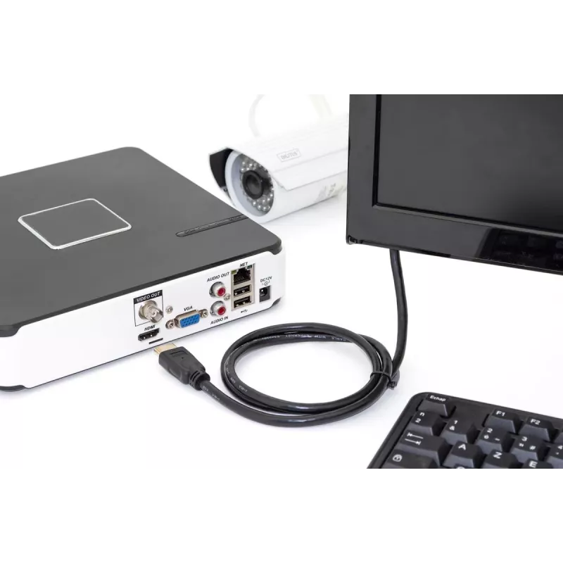 DIGITUS HDMI Premium High Speed jungiamasis kabelis, A tipo M/M, 5m su Ethernet, Ultra HD 60p juodas
