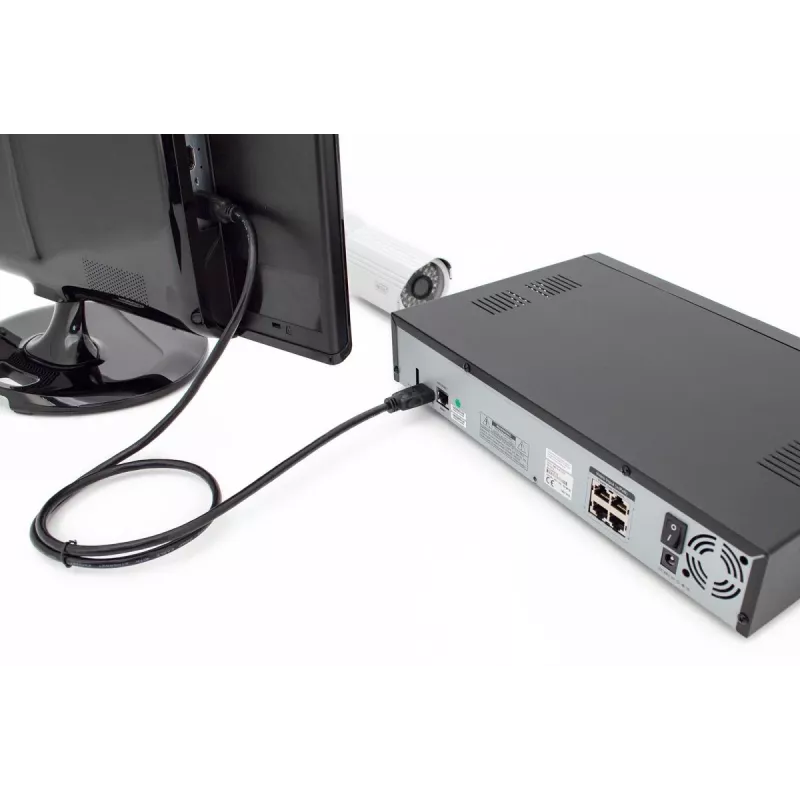 DIGITUS HDMI Premium High Speed jungiamasis kabelis, A tipo M/M, 5m su Ethernet, Ultra HD 60p juodas