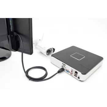 DIGITUS HDMI Premium High Speed jungiamasis kabelis, tipo A (tėvas/tėvas), 3 m, su Ethernet, Ultra HD 60p, juodas
