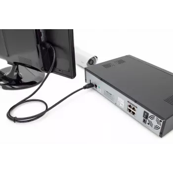 DIGITUS HDMI Premium High Speed jungiamasis laidas, A tipo kištukas-kištukas, 1 m su Ethernet, Ultra HD 60p, juodas
