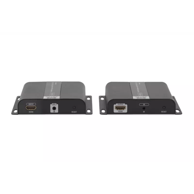 DIGITUS 4K HDMI ilgintuvo rinkinys per IP/CAT 5, 6 (120 m) visiškai maitinamas per PoE, UHD 4K/30Hz