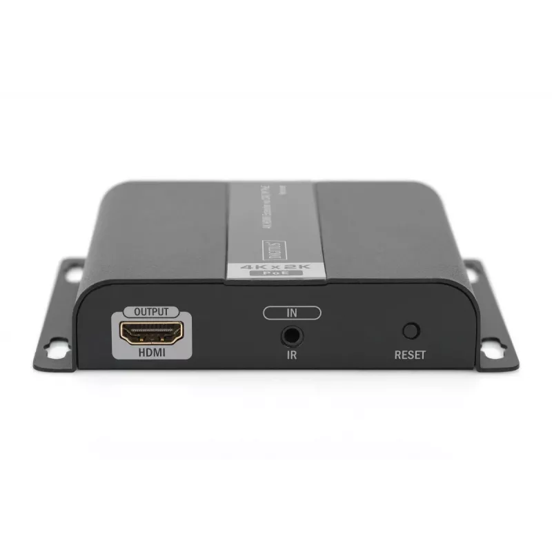 DIGITUS 4K HDMI ilgintuvas, imtuvo blokas per IP/CAT 5, 6 (120 m), maitinamas per PoE