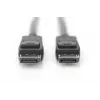 DIGITUS DisplayPort jungiamasis kabelis, DP M/M, 5 m su fiksatoriumi, Ultra HD 8K, vers. 1.3/1.4, juoda