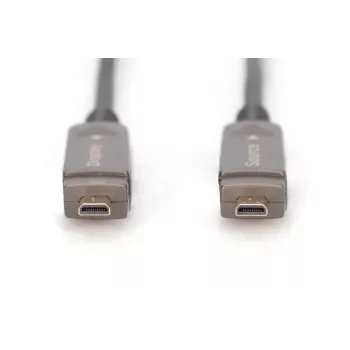 DIGITUS 4K - HDMI AOC hibridinis šviesolaidinis kabelis su 30 m nuimamu kištuku