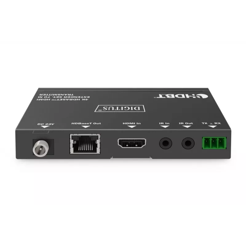 DIGITUS 4K HDBaseT plėtiklio rinkinys 70 m PoC RS232 IR juodas