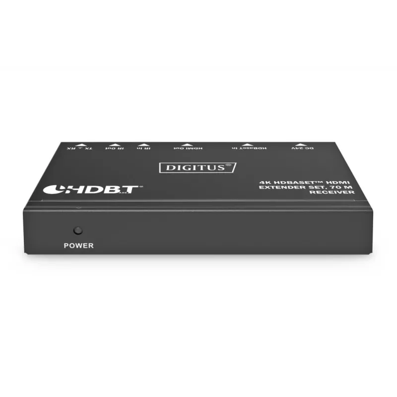 DIGITUS 4K HDBaseT plėtiklio rinkinys 70 m PoC RS232 IR juodas