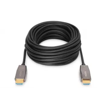 DIGITUS HDMI AOC hibridinio šviesolaidžio jungiamasis kabelis, A tipo kištukas/kištukas, 20 m UHD 8K@60Hz, CE, juodas